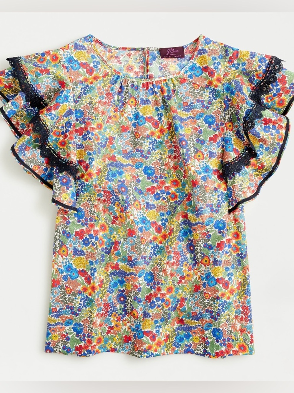 NWT J.Crew Cotton poplin top in Liberty® Margaret Annie floral print XXS
